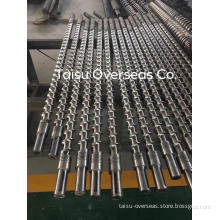 Bematallic screw and barrel for plastic extruder